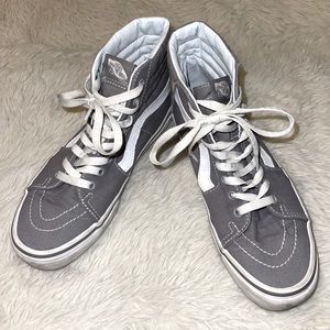 Gray Vans Sk8 Hi’s